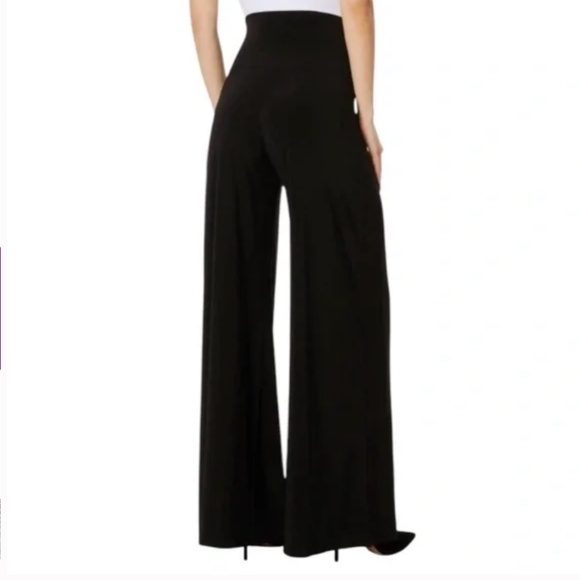 Norma Kamali Black Elephant Wide Leg‎ Pull On Pants Size Medium - Picture 2 of 14